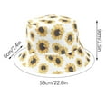 thumbnail image 3 of Xfvqtps Womens Bucket Hat Summer Sun Protection Fashion Sunflower Print UV Protection Sunshade Outdoor Beach Sun Hat Fisherman Cap Yellow, 3 of 5