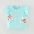 thumbnail image 3 of WIBACKER Girl's T Shirts Flying Sleeve Cute Graphic Tees Crewneck Cartoon Unicorn Print Summer Tops, 3 of 8