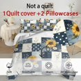 thumbnail image 6 of Qpednta Sunflower Patchwork Comforter Set All-Season Comforter Bedding Set Machine Washable Bedding Comforter Cover Bedding Set with 2 Matching Pillow Shams Bedroom Decor, 6 of 7
