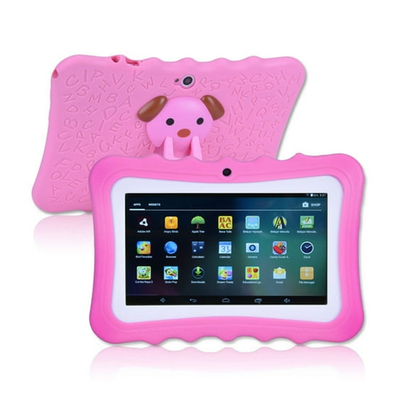 7 Inch Tablet for Kids 1GB 16GB Android 7.0 Parent Control Children Education Toddler Tablet with Shockproof Case,Bluetooth, WiFi (Pink)