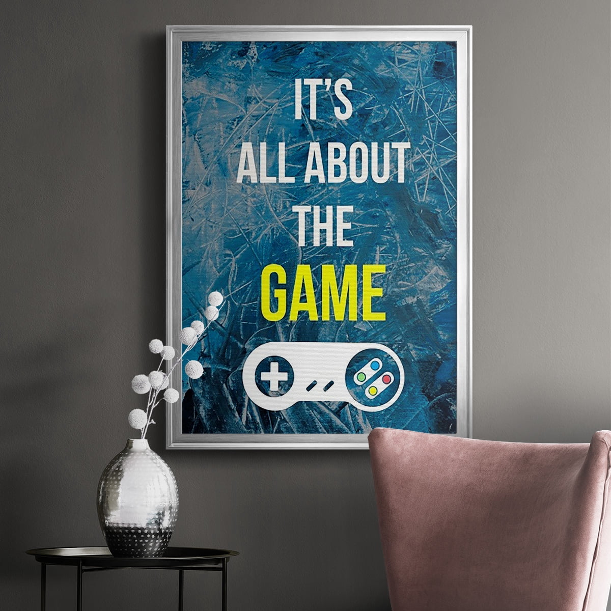 Gamer at Play IV Premium Framed Print, in Gold, Black, or Silver - Ready to Hang