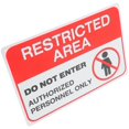 thumbnail image 3 of 2pcs Do Not Enter Sign: Keep Out No Entry Sign - Restricted Zone Authorized Personnel Only - Metal Indoor Outdoor Warning Indicator Weatherproof, 3 of 4