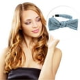 thumbnail image 5 of Unique Bargains 1 Pcs Double Bow Knot Headband Fashion Hairband for Women Light Blue Stripe Pattern 1.34 Inch Wide, 5 of 7
