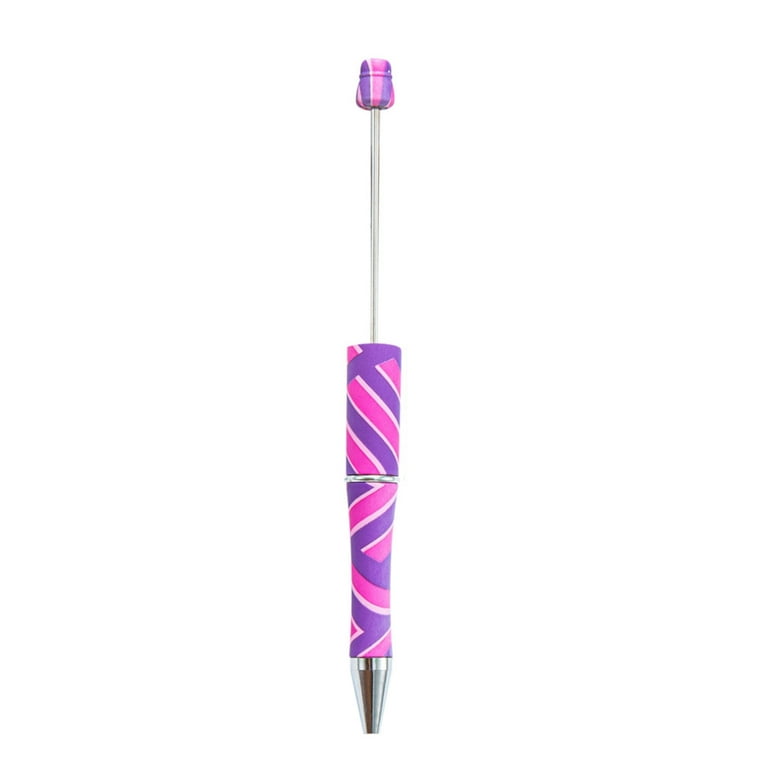 Beadable Ballpoint Pens Bead Rollerball Pen Plastic DIY Ink Pens Beaded Pens  Gift for Kid Student Office School Supplies 