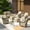 Beige, variant on Ovios High-Back Outdoor Furniture 8 Pieces Gray Wicker Patio Conversation Set with Rocking Swivel Chairs for Backyard