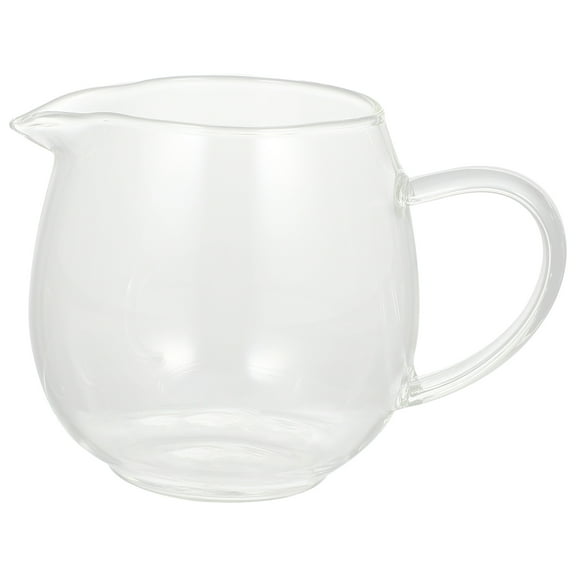QUMONIN 350ml Glass Gong Fu Tea Cup & Milk Pitcher Set