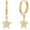 Star CZ, variant on Women Earrings Gold Huggie Hoop Dangle Drop 14K Gold Plated Small Simple Hypoallergenic Everyday Jewelry