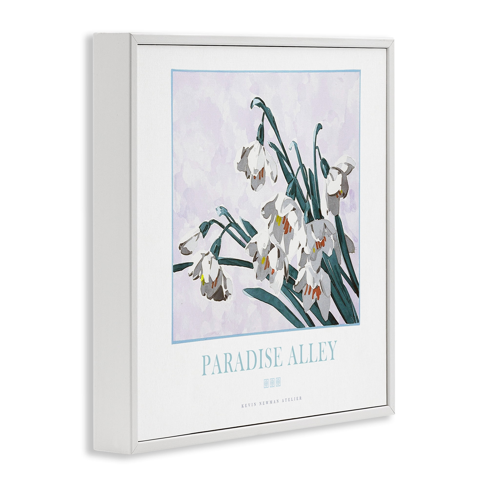 Stupell Industries Paradise Alley White Spring Blooms White Framed Giclee Art, design by Jadei Graphics