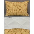 thumbnail image 3 of Tribal Comforter & Sham Bedding Set, Art with Quirky Forms Abstract Cultural Design, 3 pcs Duvet Set Microfiber Filling Quilt, 5 Sizes, Sand Brown Ginger, by Ambesonne, 3 of 4