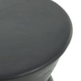 thumbnail image 4 of DecMode 14" x 18" Black Wood Handmade Carved Hourglass Geometric Accent Table with 3D Ring Center, 1-Piece, 4 of 9