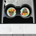 thumbnail image 2 of Car Coasters for Cup Holder Absorbent, Car Ceramic Coasters with Finger Notch, Auto Accessories for Men Women Artistic Watercolor Skull 2 Pack, 2 of 6