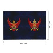 Thailand National Emblem 4x6 Feet Flag Polyester Double Stitched With Grommets For Outdoor Indoor Decor