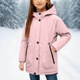 thumbnail image 2 of Xdegoge Windbreaker for Girls Boys Fleece Lined Warm Jacket Windbreaker Waterproof Jackets Stylish Solid Color Casual Hooded Coat Fall Winter Cold Resistant Outerwear with Pockets Size 5-15, 2 of 8