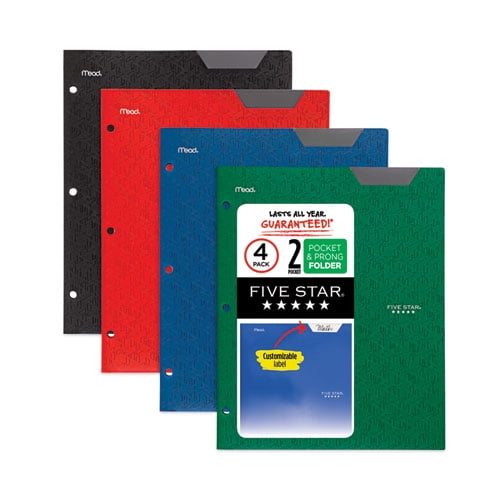Two-Pocket Stay-Put Plastic Folder, 11 x 8.5, Assorted, 4/Pack Two-Pocket Stay-Put Plastic Folder, 11 x 8.5, Assorted, 4/Pack