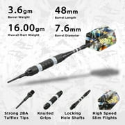Viper Black Ice Soft Tip Dart Set, 16 Grams, Silver