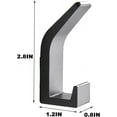 thumbnail image 2 of Durable Dual Hooks For Any Surface, Double Hook Design Strong Load Capacity Up To 25 Lbs Aluminum Hooks For Bathrooms Kitchens And More (6PCS), 2 of 8