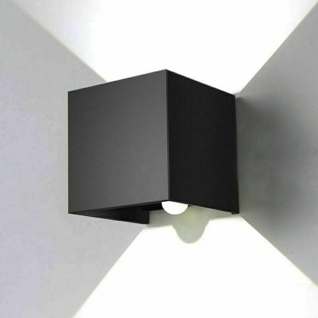 Aplique de pared de 12 W con sensor de movimiento para exterior e interior, aplique de pared LED de ángulo ajustable, lámpara de pared impermeable IP67 6000 K blanco frío, para pasillo,
