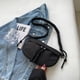 thumbnail image 2 of Bolso de pecho para mujer, bolso de cintura sólido informal de lona para correr, bolso de viaje para senderismo (negro), 2 of 8