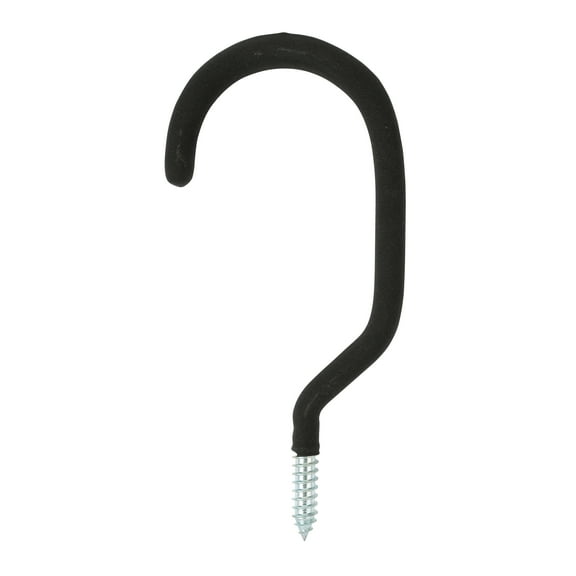 Hyper Tough Screwin Heavy Duty Steel Garage Bicycle Hook, Black