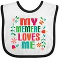 thumbnail image 3 of Inktastic My Memere Loves Me Girls Girls Baby Bib, 3 of 4