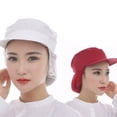 thumbnail image 5 of Women/Men Chef Hat, Breathable Washable Elastic Cotton Mesh Waiter Hat for Kitchen Cafe Restaurant Food Factory Workshops, 5 of 7