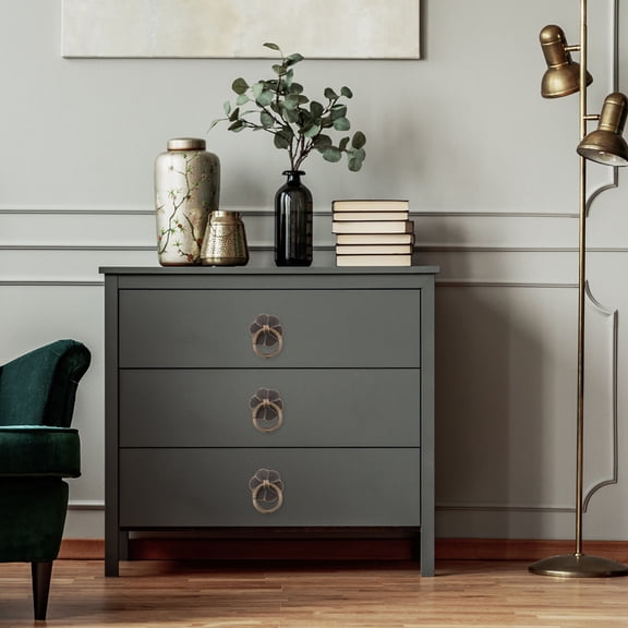 COSMOBETTY 10Pcs Dark Brown Iron Drawer Pulls for Furniture 1.5X2.9X4.4in Simple and Generous Design