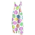 thumbnail image 3 of QATAINLAV Womens Loose Fit Wide Leg Overalls with Pockets Cotton Linen Sleeveless Spaghetti Strap Baggy Romper Easter Rabbit Egg Graphic Jumpsuits Multicolor L Hoy Oferta Flash, 3 of 6