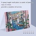 thumbnail image 3 of Yayeee Toggle Light Switch Wall Plate 3-Gang 6.37"x4.48" Decorative Outlet Cover, Blue Plants Window, 3 of 7