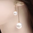 thumbnail image 7 of Yesbay Women U-Shaped Double Sided Faux Pearl Ball Drop Dangle Earrings Party Jewelry,Earrings, 7 of 7