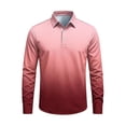thumbnail image 4 of Enjoytime Men Long Sleeve Shirt Gradient Collared Button Golf Tops Lightweight Workout Casual Work Shirts, 4 of 5