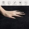 thumbnail image 3 of Ghouse 3x3 Soft Black Faux Fur Round Rug, Machine Washable Area Rugs for Bedroom Fluffy Rugs for Living Room,Carpet Sheepskin Rug, 3 of 6