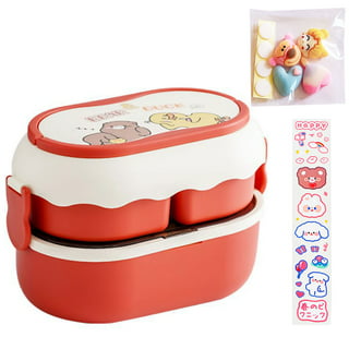 Kawaii Cinnamoroll My Melody Kuromi Large Capacity Lunch Box for Students  Anime Sanrioed Double Layer Lunch Box with Cutlery