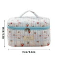 Portable Large Capacity Cosmetic Bag With Small Floral Storage And