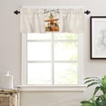 thumbnail image 3 of Autumn Window Curtain Valance for Kitchen Windows/Bathroom/Living Room/Bedroom Privacy Decorative Rod Pocket Short Window Valance Curtain, 52" W x 18" L, Patch Scarecrow Pattern Pumpkin, 3 of 5