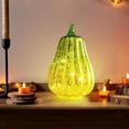 thumbnail image 5 of Glass Pumpkin with Lights, Lighted Glass Pumpkins for Fall Halloween Thanksgiving Decorations Battery Operated, 5 of 6
