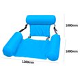 thumbnail image 4 of FLhrweasw Cama Flotante Piscina Inflable Water Longue con Respaldo (Azul Claro), 4 of 9