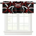 thumbnail image 2 of Geometric Circle Modern Art Red Curtain Home Decoration Living Room Short Curtains Window Treatments For Kitchen Bedroom, 2 of 6