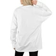 thumbnail image 3 of Women's Gameday Couture White Kansas State Wildcats Mind Games Oversized Long Sleeve T-Shirt, 3 of 6