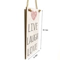 thumbnail image 4 of Live Laugh Love Signos Placa de madera Letras rectangulares Tablero colgante de pared Comedor Pasillo Decoración Speravity JJ19173-00, 4 of 6