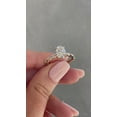 thumbnail image 6 of Solitaire Brilliance 2.50Ct Oval Moissanite Engagement Ring with Solitaire and Pave Accents 10k Yellow Gold, Ring Size 9, 6 of 8