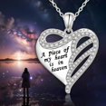 thumbnail image 6 of Women Perfect Gifts Heart-Shaped Pendant Necklace Delicate, Elegant, and Personalized Jewelry,Silvery, 6 of 11