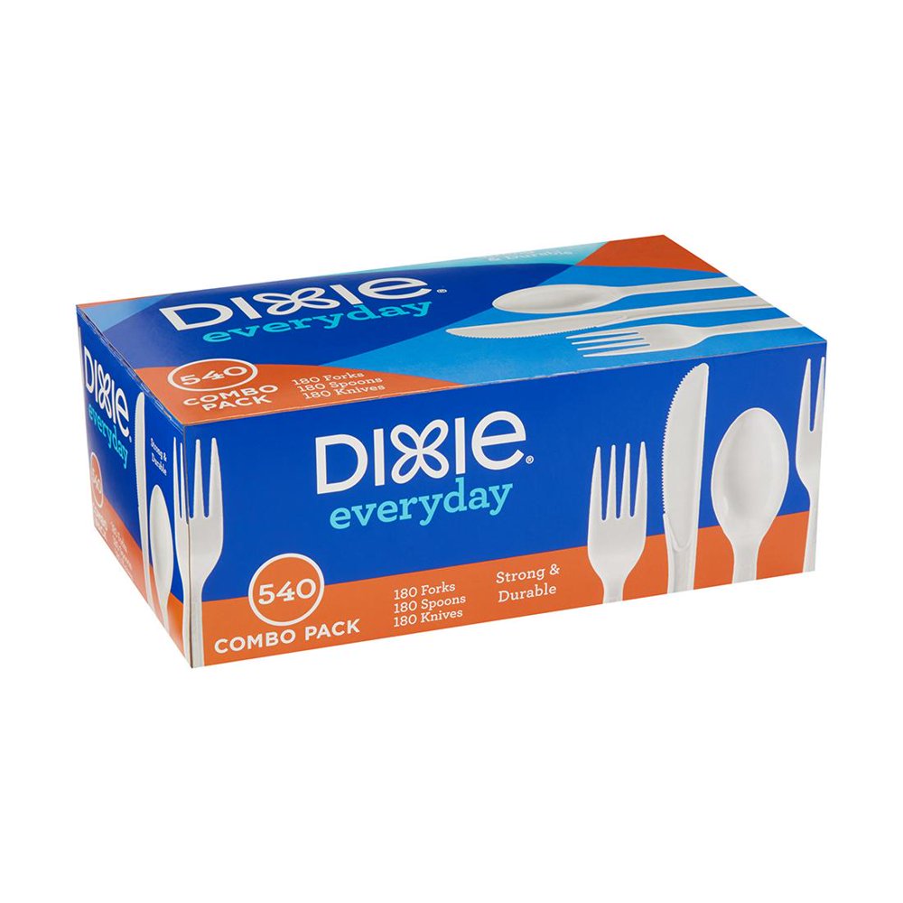 Dixie MediumWeight Combo Pack with Plastic Forks, Knives and Spoons
