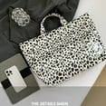 thumbnail image 6 of Large Tote Bag for Women Oversize Pu Leather Womens Weekender Bag Shopper Handbag Travel Purse Large Capacity Leopard Print Shoulder Bag White, 6 of 8