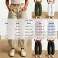 thumbnail image 3 of Barrel for Women Trendy Cropped High Waisted Patch Pocket Baggy Stretch Pants Casual Wide Leg Khaki XL(XL), 3 of 7