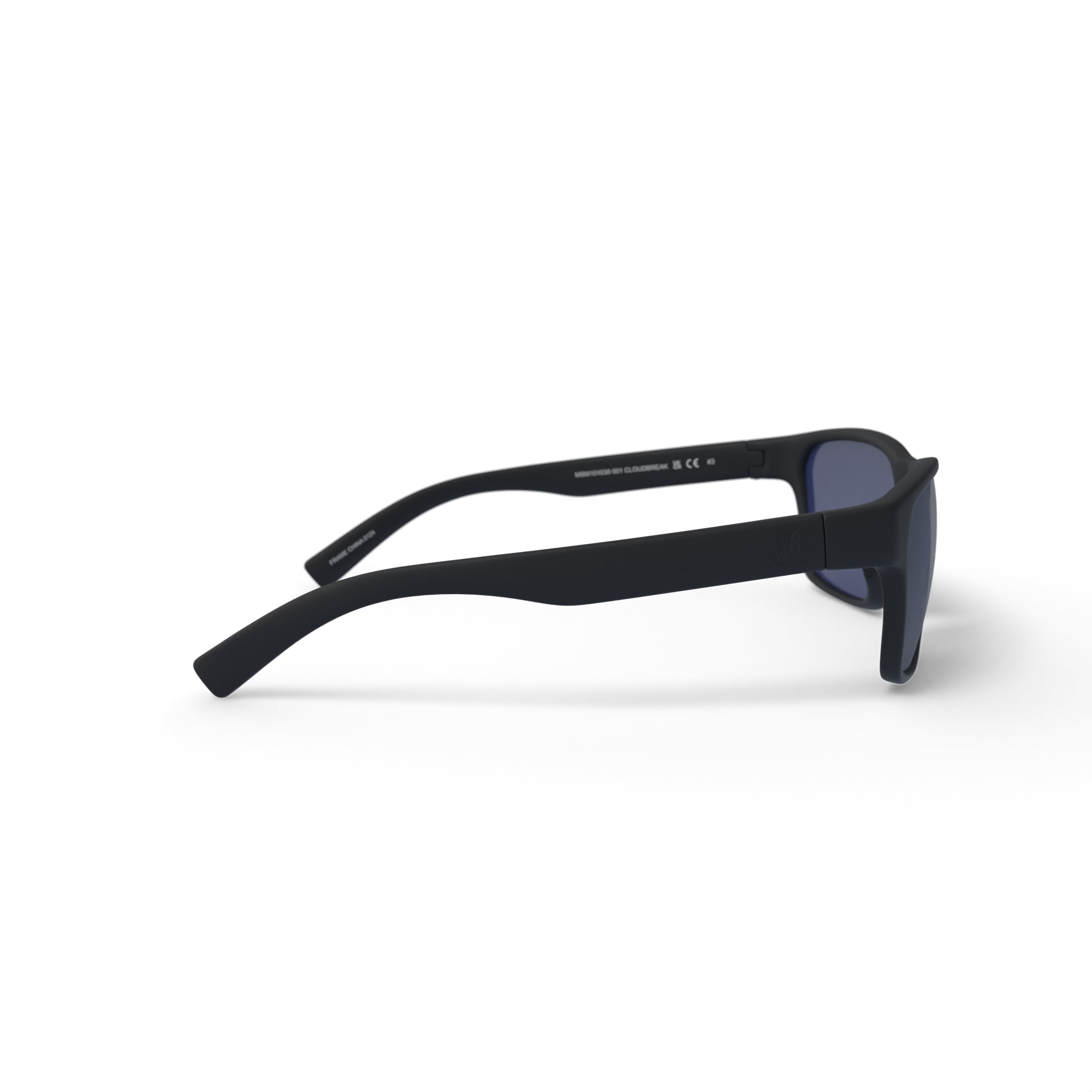 Hurley Cloudbreak Black Frame Sunglasses with Smoke Solid Polarized Lens