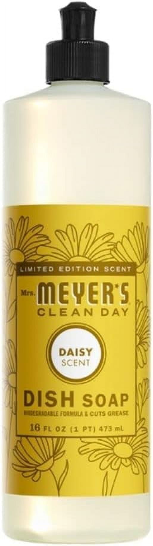 Mrs. Meyer's Clean Day Liquid Dish Soap, Daisy Scent, 16 OZ (Pack of 4)