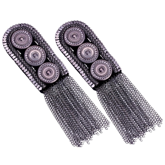 EeaseCA 2pcs Tassel Epaulet Shoulder Board Badge Shoulder Fringe Epaulet for Uniform