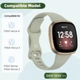 thumbnail image 2 of MYKOMI 3 Pack Compatible for Fitbit Versa 4 / Fitbit Versa 3 / Fitbit Sense 2 / Sense Watch Bands, Soft Silicone Replacement Strap for Versa 4 / Versa 3 Watch Band Women Men, 2 of 6