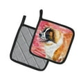thumbnail image 2 of Caroline's Treasures Saint Bernard Love Pair of Pot Holders, 2 of 2