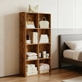 thumbnail image 6 of LEDREM 8 Cube Bookshelf with Open Storage Organizer, Bookcase and Display Shelf for Living Room Home Office Dining Room, Rustic Brown, 6 of 9